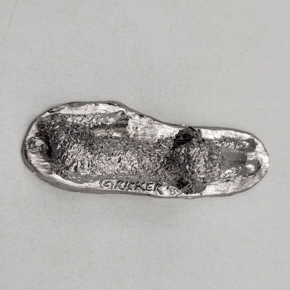 Ricker Pewter Standard Poodle Figurine Lying Dog Standard Poodle Canine - Picture 5 of 6